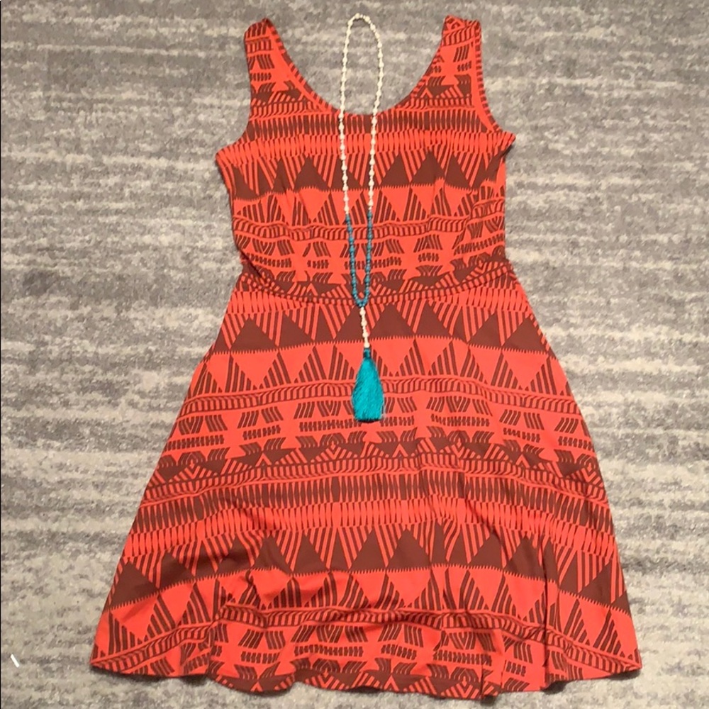 Orange Tribal Dress
